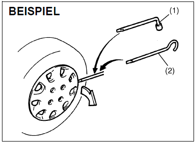 Suzuki Swift. Vollradkappe (falls vorhanden)