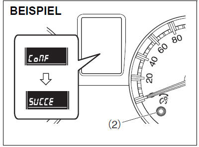 Suzuki Swift. Reifendrucküberwachungssystems (TPMS) einstellen