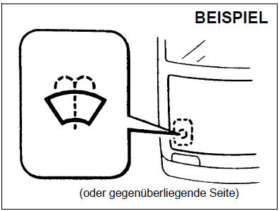 Suzuki Swift. Flüssigkeit der Scheibenwaschanlage