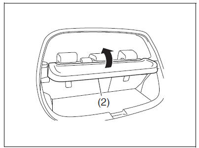 Suzuki Swift. Gepäckraumabdeckung abnehmen