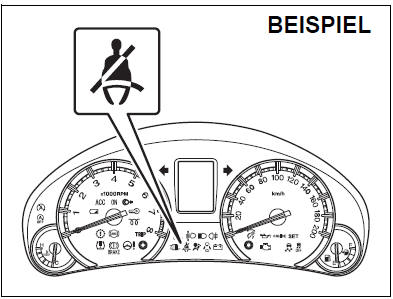 Suzuki Swift. Gurtwarnleuchte Fahrersitz