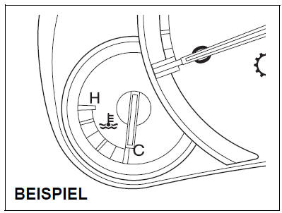 Suzuki Swift. Temperaturanzeige