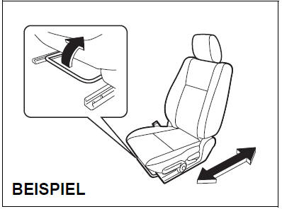 Suzuki Swift. Verstellen der Sitzposition