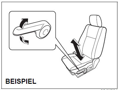 Suzuki Swift. Verstellen der Sitzposition