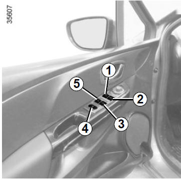 Renault Clio. Fensterheber
