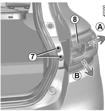 Renault Clio. Rückleuchten und Standlicht (Austausch der Lampen) 