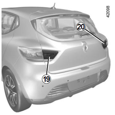 Renault Clio. Rückleuchten und Standlicht (Austausch der Lampen) 