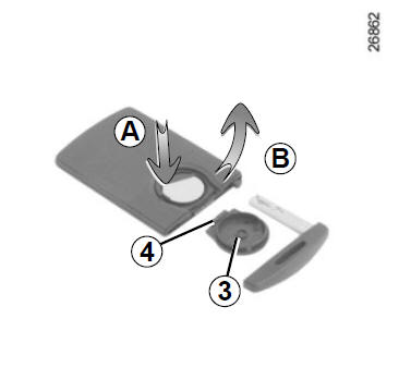 Renault Clio. RENAULT keycard: Batterie