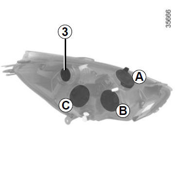 Renault Clio. Scheinwerfer vorn: Austausch der lampen