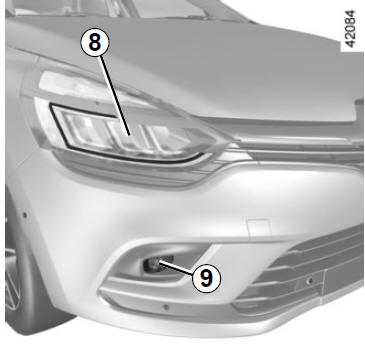 Renault Clio. Scheinwerfer vorn: Austausch der lampen