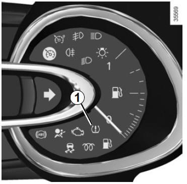 Renault Clio. Warnung Reifendruckverlust